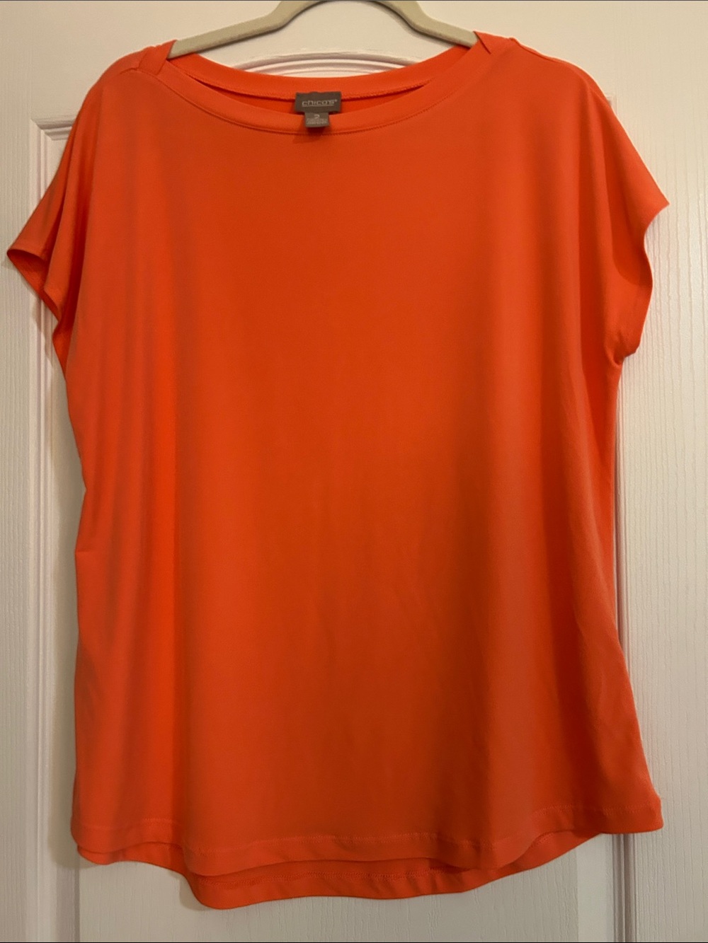 Chico's Vibrant Orange Short-Sleeve Tee